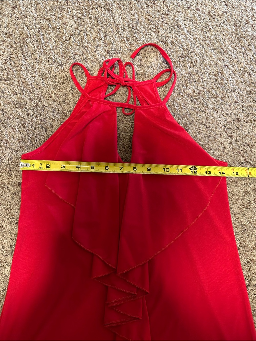 VENUS Red Ruffle Halter Top - Picture 9 of 10